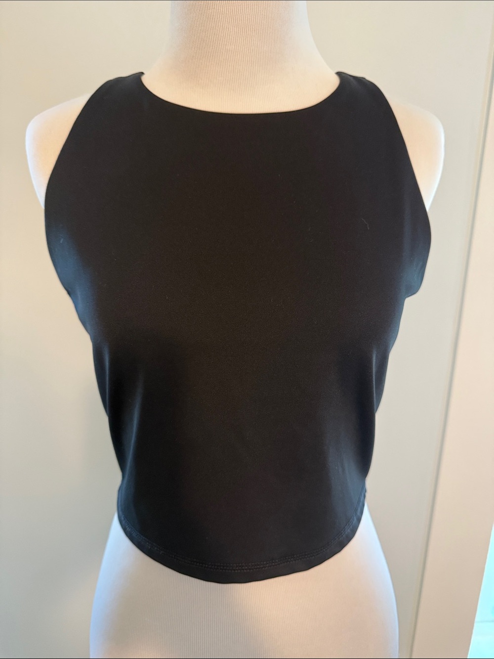 Madewell Black Cropped High-Neck Tank